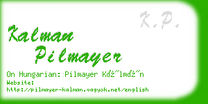 kalman pilmayer business card